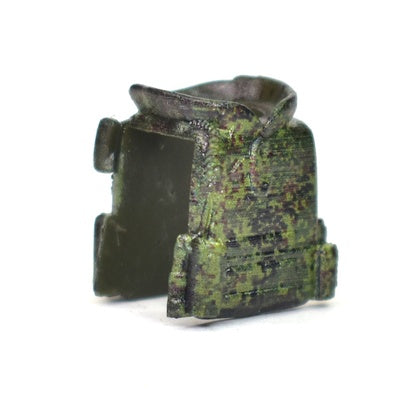 Armor Vest Ratnik "Machine Gunner" – Raised Collar, Russian Flag and Skull Patch, Digital Camouflage