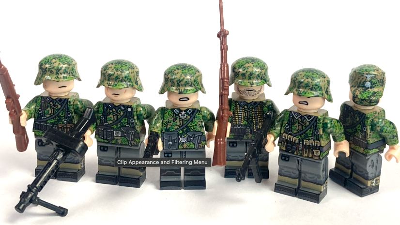 Set of 6 German WW2 soldiers - Pea Dot 44