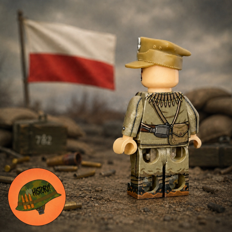 WW2 Polish army machine gunner - full minifigure
