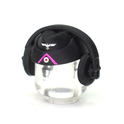 German WWII M35 Panzer Side Cap with Headphones | Toy Headgear for LEGO Figures