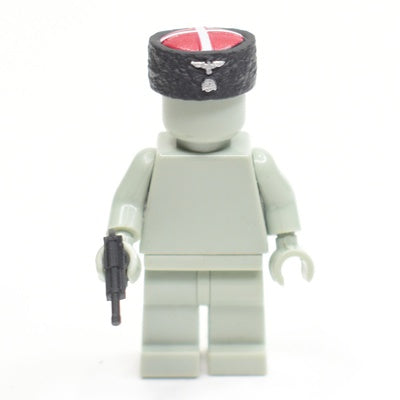 Papakha Kubanka Toy Fur Hat | Red Top with SS Insignia