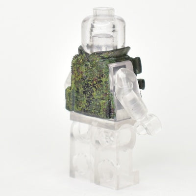 Armor Vest Ratnik "Machine Gunner" – Raised Collar, Russian Flag and Skull Patch, Digital Camouflage