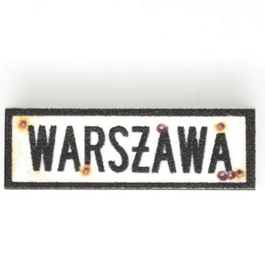 Tile 1x3 with Warszawa printing