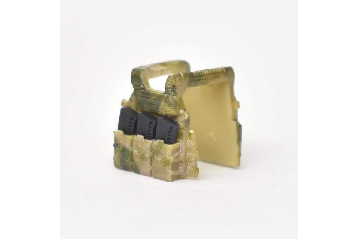 LBT 6094 Toy Tactical Vest | Moss Camouflage with Black Magazines