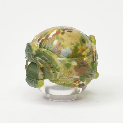 Helmet with headphones, vertical mount, multicam