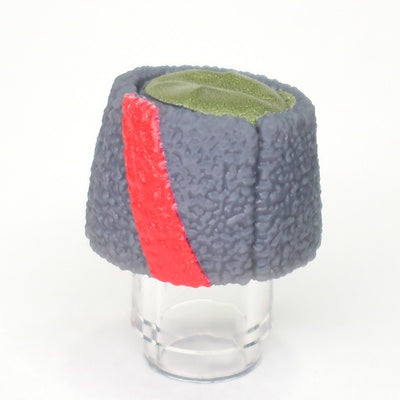 Papakha Fur Hat red v1910 with red stripe