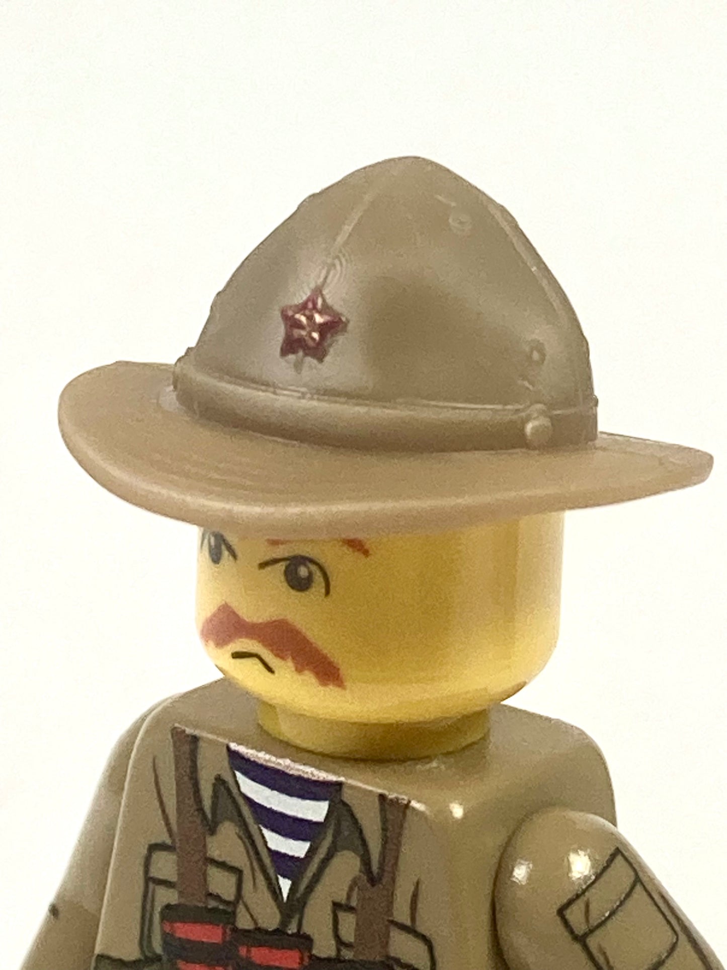 Soviet Afghan war Panama hat for Lego figures with a field star.