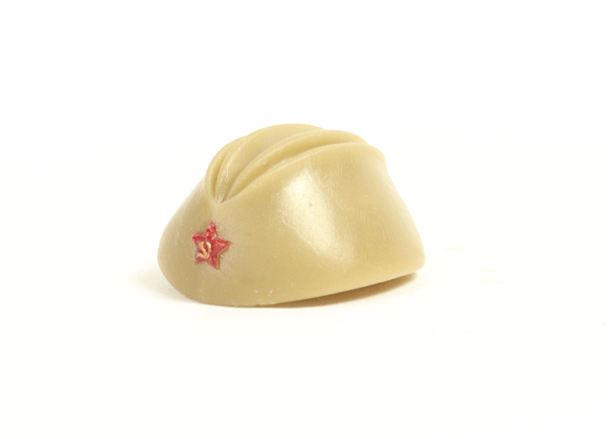 Russian military forage cap with red star.