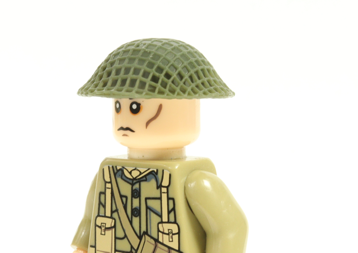 British Brodie Helmet With Camo Net