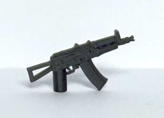 A shortened assault rifle for LEGO minifigures