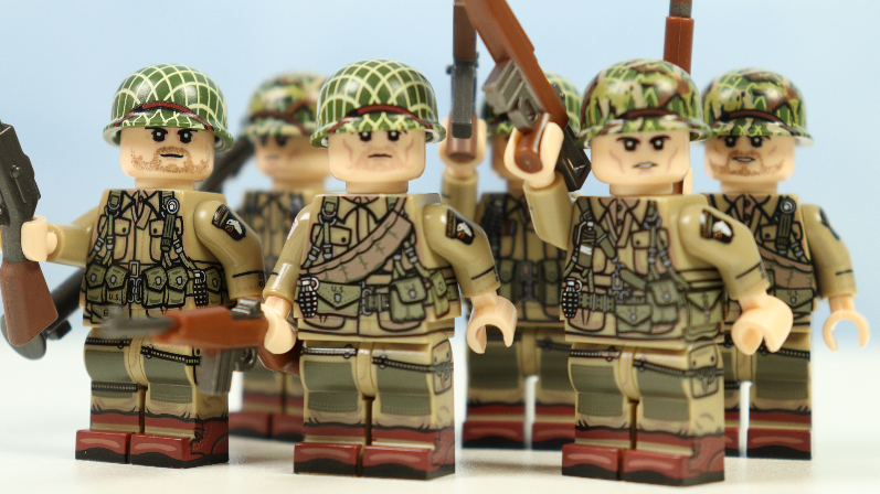 WW2 set of 6 US army 101st Airborne soldiers