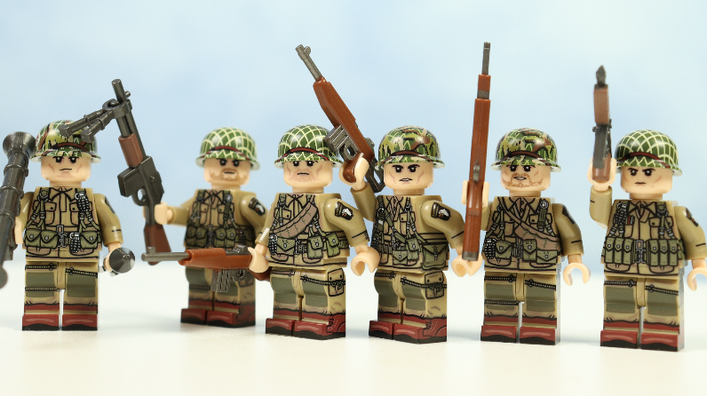 WW2 set of 6 US army 101st Airborne soldiers