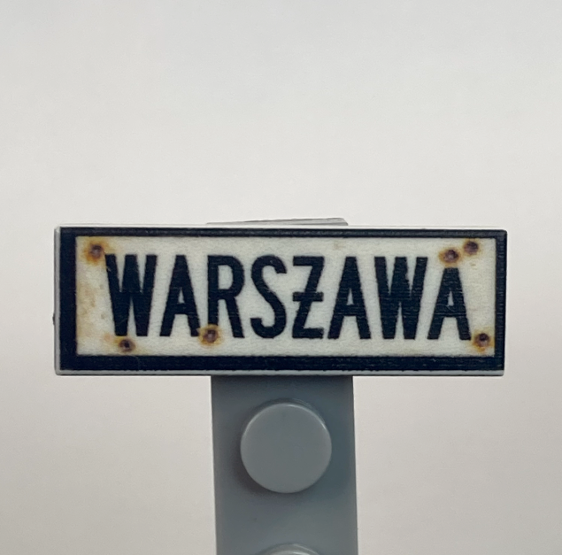 Tile 1x3 with Warszawa printing