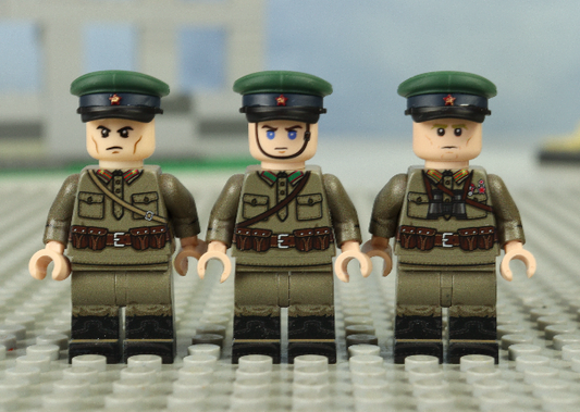 WW2 Soviet Border guard soldiers (Original LEGO custom minifigures)