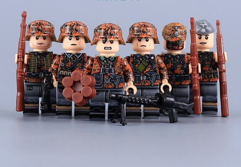 Set of 6 German WW2 soldiers - Pea Dot 44 (Autumn)
