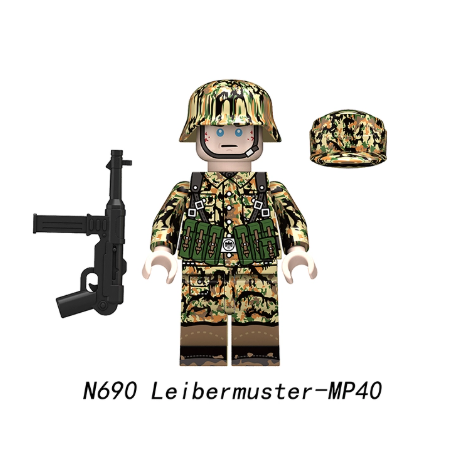 WW2 German soldiers in Leibermuster camo (3 soldiers)