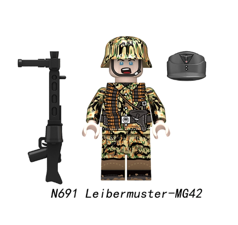 WW2 German soldiers in Leibermuster camo (3 soldiers)