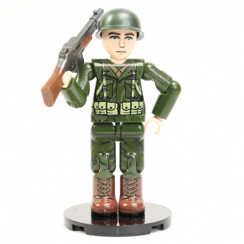 Brick Action Figure: WW2 U.S Infantry Rifleman Midfigure