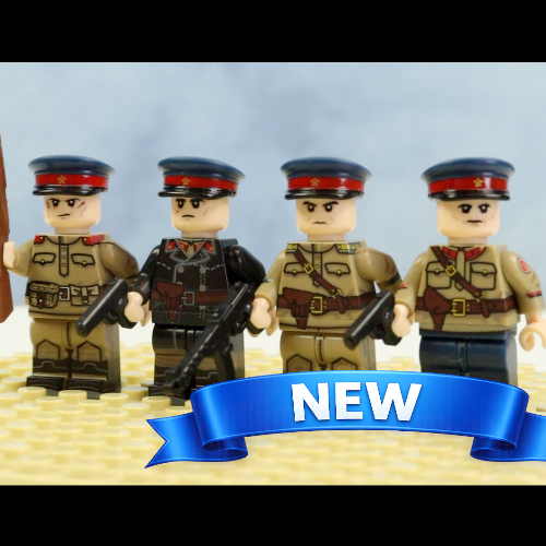 NKVD set of 4 toy soldiers (WW2 early and late period of war)