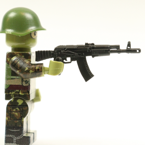 Soviet automatic rifle with a folding stock, wrapped with a tourniquet