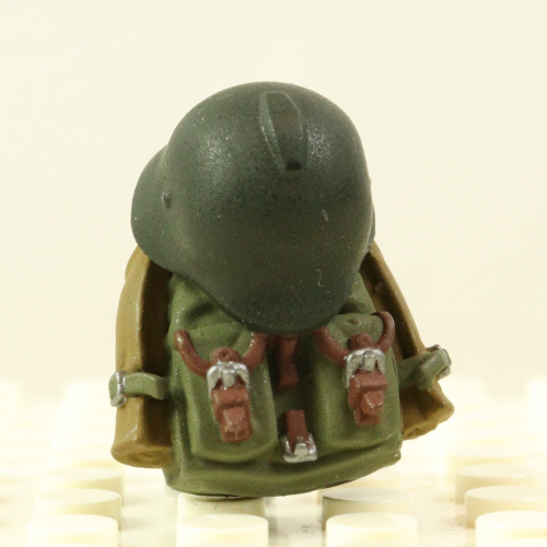 Soviet WW2 Early War Backpack with Strapped Helmet – Hand Painted Accessory