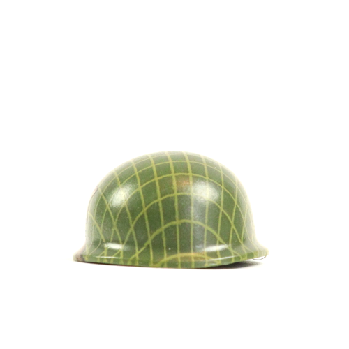 US M1 Paratrooper Helmet with Printed Netting and First Aid Packet | Normandy Toy Accessory
