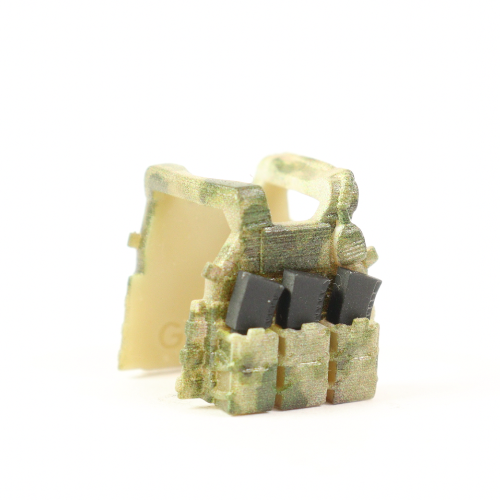 LBT 6094 Toy Tactical Vest | Moss Camouflage with Black Magazines