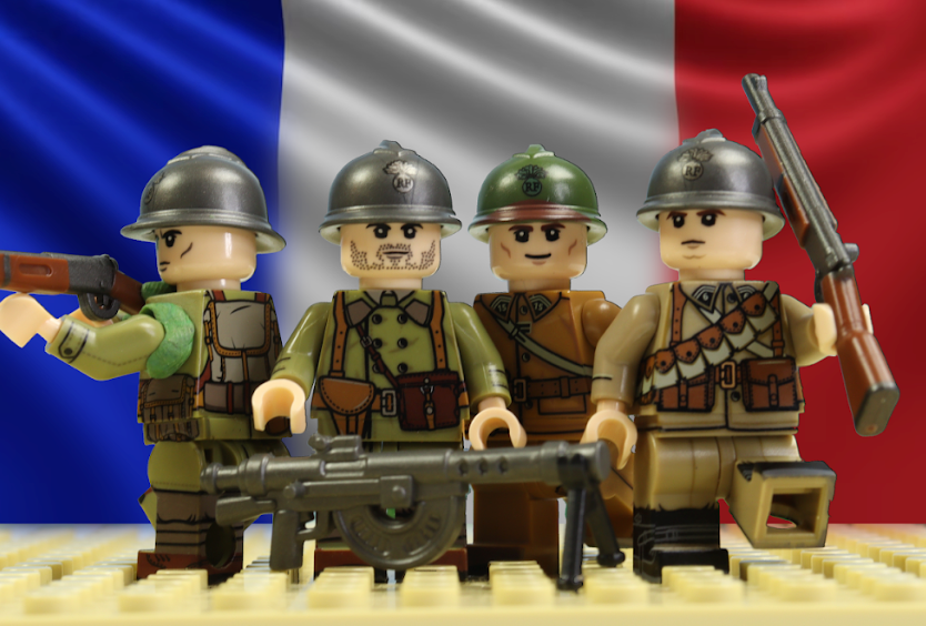 French WW2 squad (4 toy soldiers)