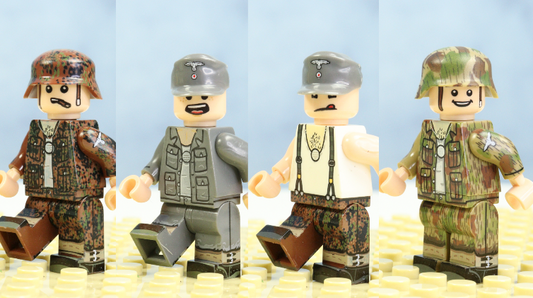 German set of 4 toy soldiers - no webbing
