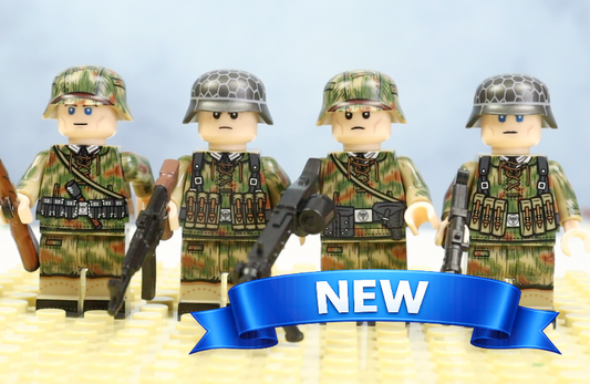 WW2 German set of 4 soldiers in splinter camo
