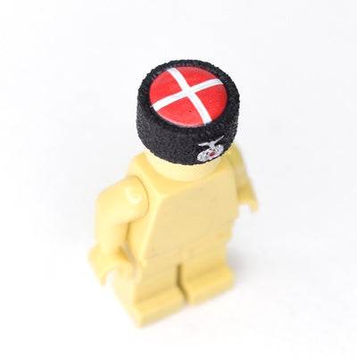 Papakha Kubanka Toy Fur Hat | Red Top with Wehrmacht Insignia