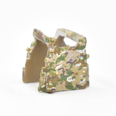 Armored vest LBT 6094 closed holsters, multicam camouflage, Russian flag and skull patches