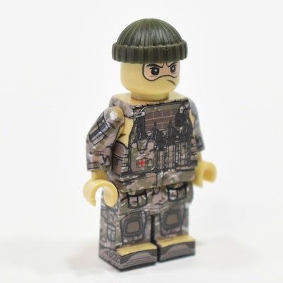 Modern military knitted hat, dark-green