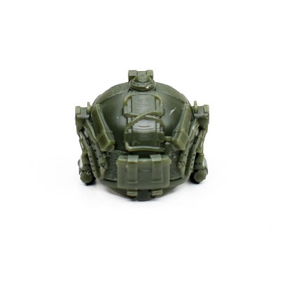 Modern Combat helmet with vertical headphones