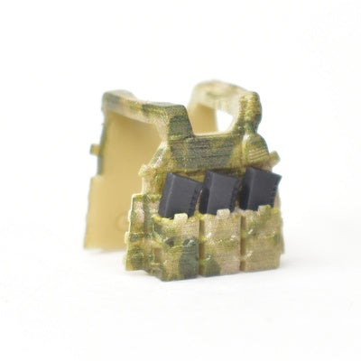 LBT 6094 Toy Tactical Vest | Moss Camouflage with Black Magazines