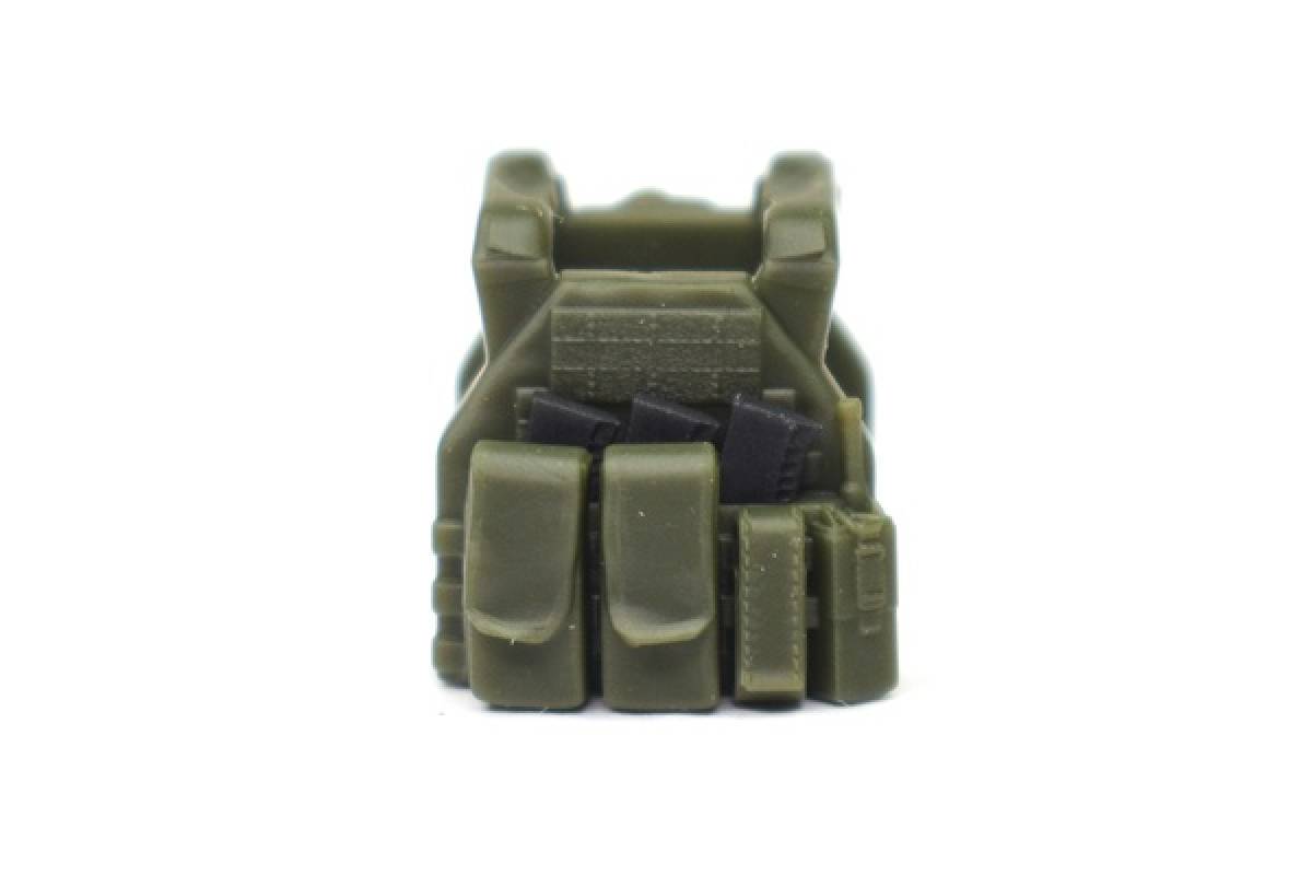 TV-110 Toy Tactical Vest with Pouches and Radio | Dark Green